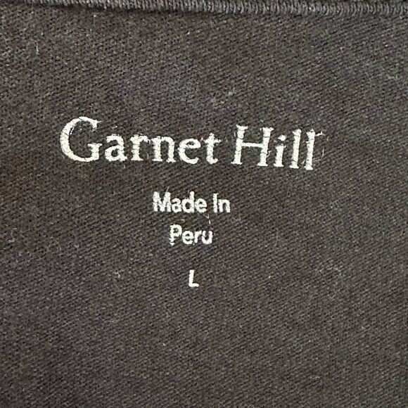 Garnet Hill Women's Essential Banded Surplice Knit Tank Black Size Large - Picture 6 of 8